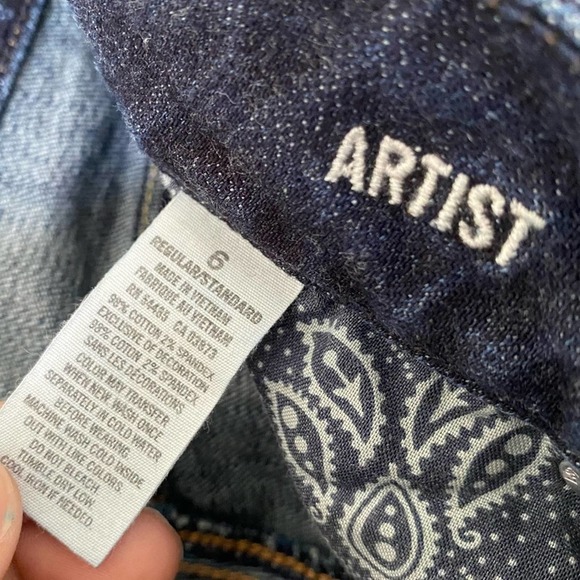 American Eagle Artist Dark Blue Crop Jeans size 6 - Picture 8 of 8